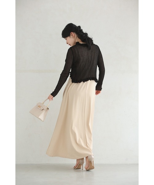 cawaii（カワイイ）の「Xラインフリルの短丈カーディガン（カーディガン/ボレロ・レディース・ホワイト/ブラック・FREE）」の4枚目の写真