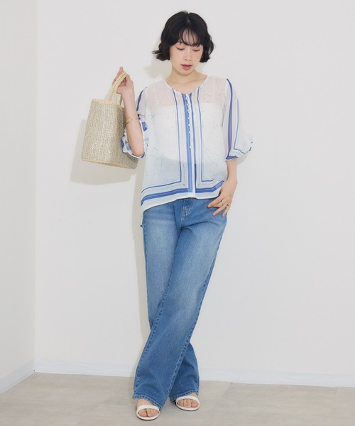 ブラウス シャツ 「KATHARINE ROSS」ソアーデニムシャツ レディース KATHARINE ROSS ブラウス シャツ 「KATHARINE ROSS」COOL撥水袖