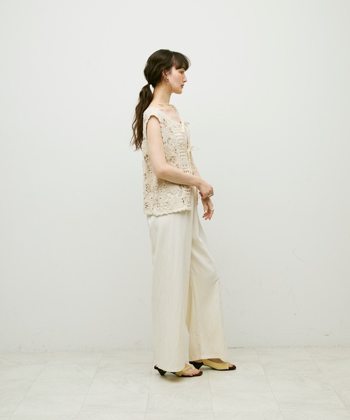 Lutim by u（ルチバイユー）の「Crochet daisy vest / クロシェ編みデイジーベスト（ベスト・レディース・ナチュラル/ブラック・FREE）」の21枚目の写真