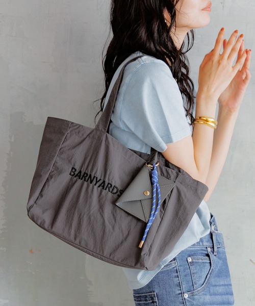 BARNYARDSTORM(バンヤードストーム)の「BARNYARDSTORM / BY刺繍トートSサイズ【WEB限定】(トートバッグ・レディース・ダークブラウン/チャコール/ゼブラ・FREE)」の1枚目の写真
