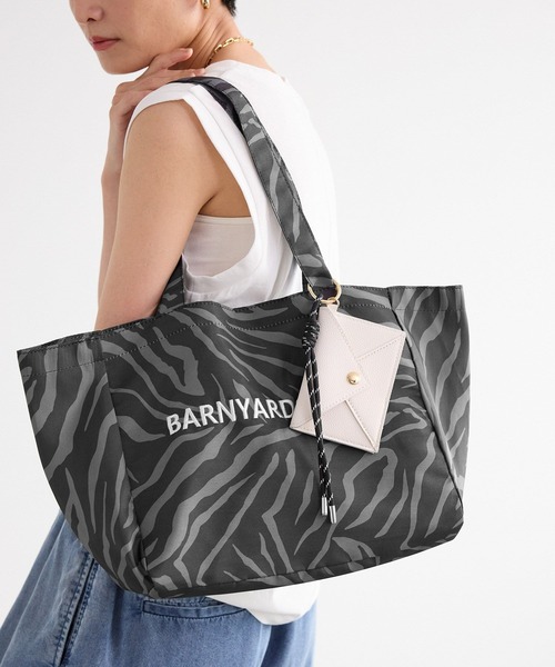 BARNYARDSTORM(バンヤードストーム)の「BARNYARDSTORM / BY刺繍トートSサイズ【WEB限定】(トートバッグ・レディース・ダークブラウン/チャコール/ゼブラ・FREE)」の5枚目の写真