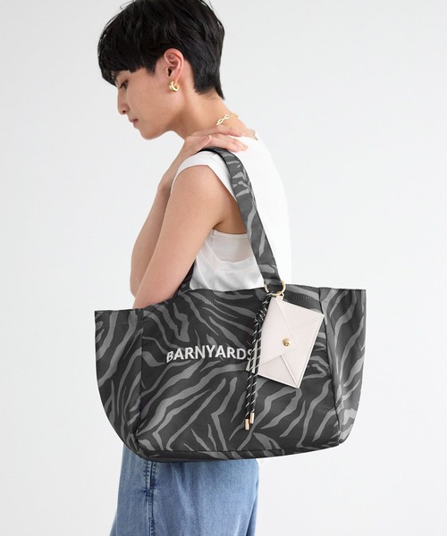 BARNYARDSTORM(バンヤードストーム)の「BARNYARDSTORM / BY刺繍トートSサイズ【WEB限定】(トートバッグ・レディース・ダークブラウン/チャコール/ゼブラ・FREE)」の6枚目の写真