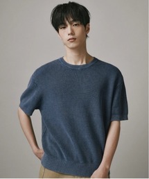 Vini（ヴィニ）の「ピグメントウォッシュラウンドネックニット（Tシャツ/カットソー）」