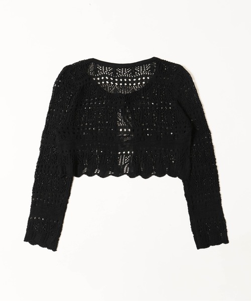 PHILLY（フィリー）の「【PHILLY】クロシェニットカーディガン（カーディガン/ボレロ・レディース・ホワイト/ブラック・FREE）」の15枚目の写真