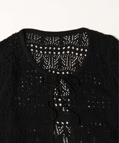 PHILLY（フィリー）の「【PHILLY】クロシェニットカーディガン（カーディガン/ボレロ・レディース・ホワイト/ブラック・FREE）」の12枚目の写真