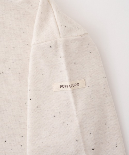PUPPAPUPO(プッパプーポ)の「カラーネップ オーバーサイズ 長袖 Tシャツ(Tシャツ/カットソー・キッズ・杢グレー/キナリ/アイボリー・90/80/110/100)」の22枚目の写真