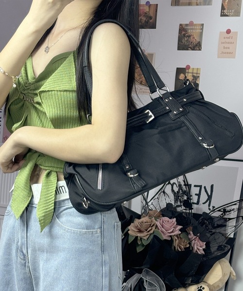 Lace Ladies(レースレディース)の「2WAY ショルダー ベルト付き ボストン トートバッグ(ボストンバッグ・レディース・ブラック/ピンク/ブラウン・FREE)」の2枚目の写真