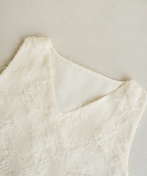 Forcement(フォースメント)の「おしゃれな夏服。一枚でこなれる上品シャギーフリンジIラインワンピース(ワンピース・レディース・ホワイト/ブルー/アイボリー/ブラック・FREE)」の9枚目の写真