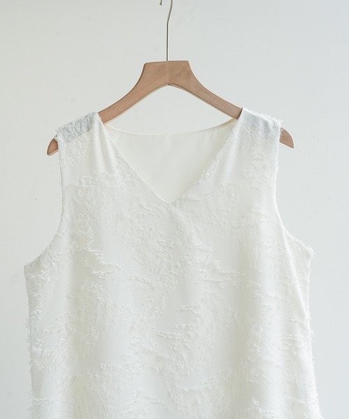 Forcement(フォースメント)の「おしゃれな夏服。一枚でこなれる上品シャギーフリンジIラインワンピース(ワンピース・レディース・ホワイト/ブルー/アイボリー/ブラック・FREE)」の18枚目の写真