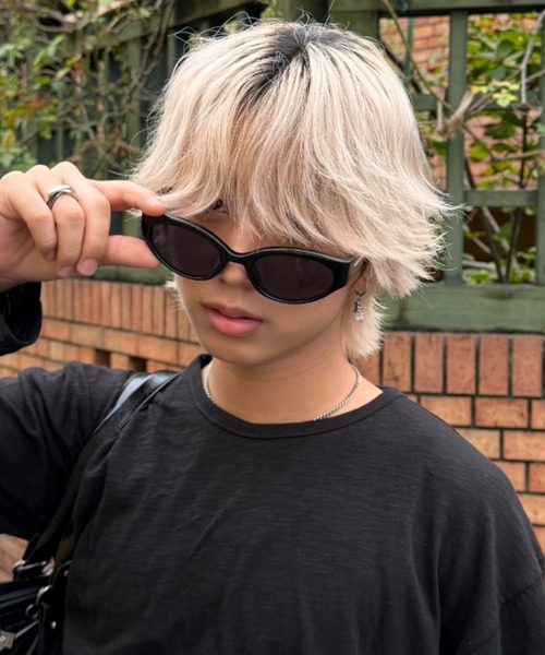 Chikashitsu +】narrow frame sunglasses / 【チカシツプラス】ナロー