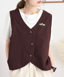 ワンポイント刺繍ベスト