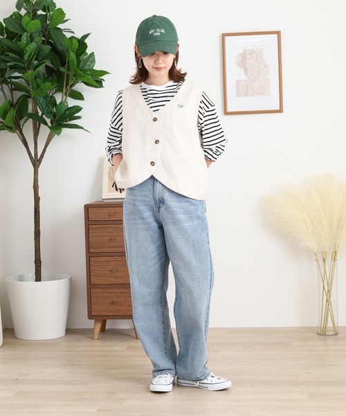 Quelle Chance(ケルシャンス)の「ワンポイント刺繍ベスト(ベスト・レディース・ベージュ/ネイビー/モカ・M/L)」の11枚目の写真