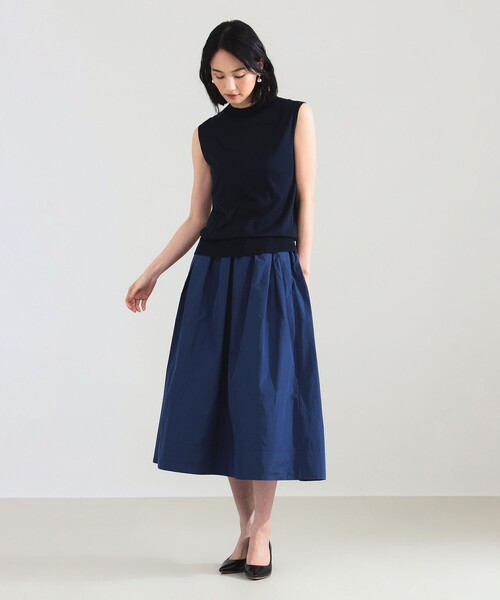 Demi-Luxe BEAMS（デミルクス ビームス）の「【2/5再値下げ】シルク ノースリーブ トップス（ニット/セーター・レディース・ネイビー/ラベンダー・ONE SIZE）」の11枚目の写真