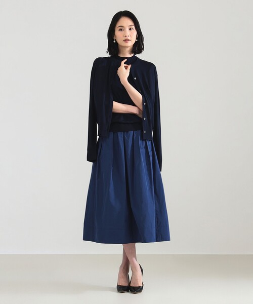 Demi-Luxe BEAMS（デミルクス ビームス）の「【2/5再値下げ】シルク ノースリーブ トップス（ニット/セーター・レディース・ネイビー/ラベンダー・ONE SIZE）」の14枚目の写真