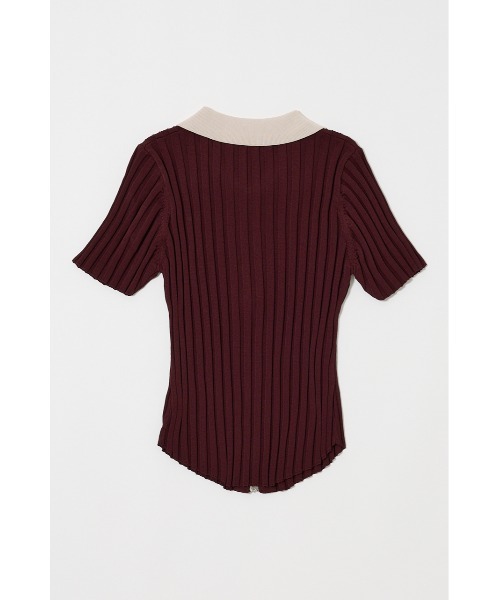 セール】ZIP UP RIB KNIT H/S シャツ（ニット/セーター）｜MOUSSY