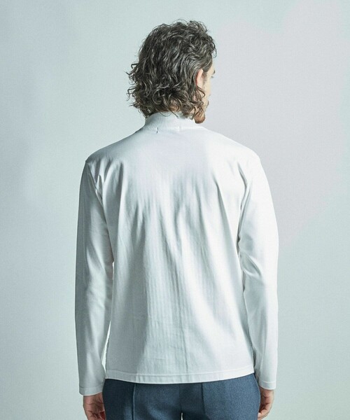 MEN'S BIGI(メンズビギ)の「ニットコンビ モックネック長袖Tシャツ(Tシャツ/カットソー・メンズ・ブラウン/ホワイト/ネイビー・02/03/04/01)」の20枚目の写真