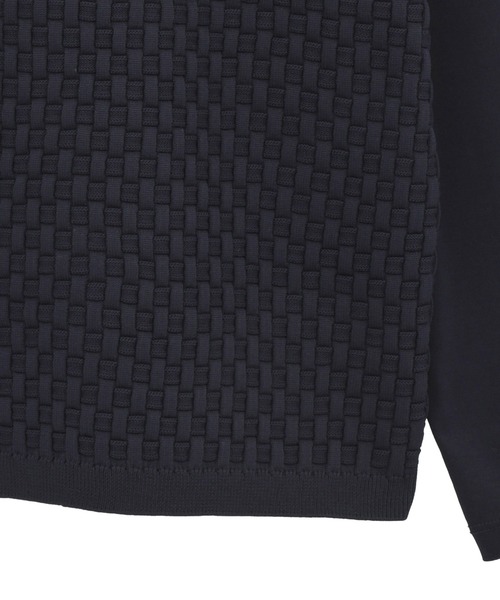 MEN'S BIGI(メンズビギ)の「ニットコンビ モックネック長袖Tシャツ(Tシャツ/カットソー・メンズ・ブラウン/ホワイト/ネイビー・02/03/04/01)」の5枚目の写真