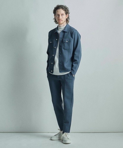 MEN'S BIGI(メンズビギ)の「ニットコンビ モックネック長袖Tシャツ(Tシャツ/カットソー・メンズ・ブラウン/ホワイト/ネイビー・02/03/04/01)」の12枚目の写真