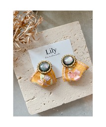 【Lily accessory】インド刺繡ピアス(MA)