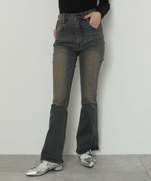 WEGO/ストレッチフレアデニムパンツ