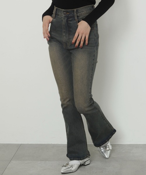 WEGO（ウィゴー）の「WEGO/ストレッチフレアデニムパンツ（デニムパンツ・レディース・ブラック/コバルトブルー/ダークブルー/ダークインディゴブルー/ブラック系その他・SMALL/MEDIUM）」の18枚目の写真