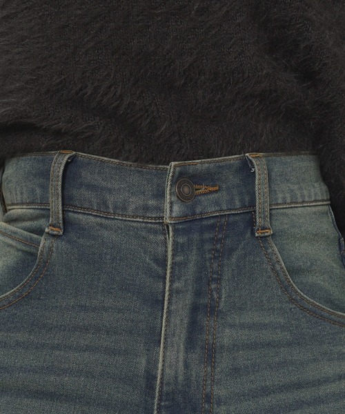 WEGO（ウィゴー）の「WEGO/ストレッチフレアデニムパンツ（デニムパンツ・レディース・ブラック/コバルトブルー/ダークブルー/ダークインディゴブルー/ブラック系その他・SMALL/MEDIUM）」の10枚目の写真