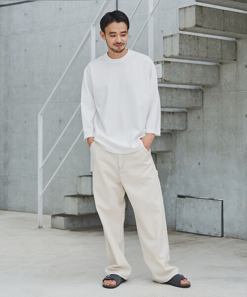 coen(コーエン)の「クリーンプラス7分袖Tシャツ【抗菌防臭・防汚(食品汚れ)・UVカット】(Tシャツ/カットソー・メンズ・ブラック/ホワイト/ベージュ/ネイビー・L/XL/S/M)」の8枚目の写真