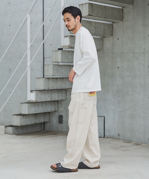 coen(コーエン)の「クリーンプラス7分袖Tシャツ【抗菌防臭・防汚(食品汚れ)・UVカット】(Tシャツ/カットソー・メンズ・ブラック/ホワイト/ベージュ/ネイビー・L/XL/S/M)」の6枚目の写真