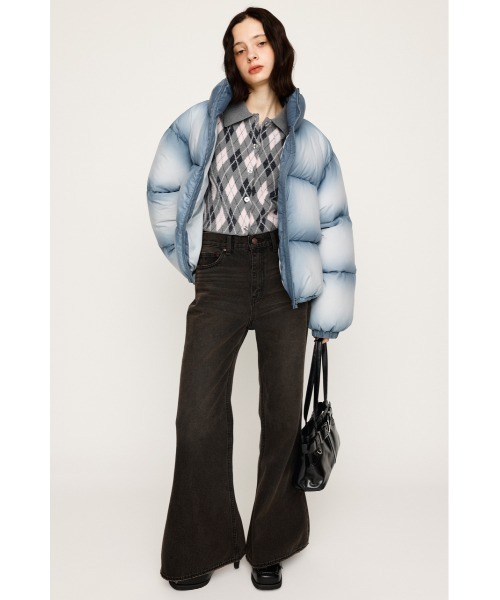 SLY（スライ）の「【セットアップ可】ARGYLE CHECK HG POLO SH アーガイルチェック ハイゲージ ポロシャツ 秋服（カーディガン/ボレロ・レディース・ブルー/グレー/ブラック・FREE）」の9枚目の写真