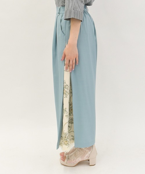 axes femme(アクシーズファム)の「オーナメント柄切替ワイドパンツ(その他パンツ・レディース・ブラック/ミント/キャメル・FREE)」の5枚目の写真
