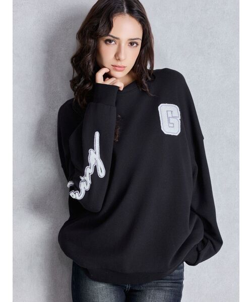 トレーナー スウェット palm tree Gydies Lovingサガラスウェットトップス レディース palm tree Gydies Lovingサガラスウェットトップス[品番