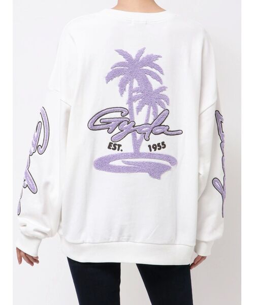 GYDA（ジェイダ）の「palm tree Gydies Lovingサガラスウェットトップス（スウェット・レディース・オフホワイト/グレー/ブルー/ブラック・FREE）」の2枚目の写真