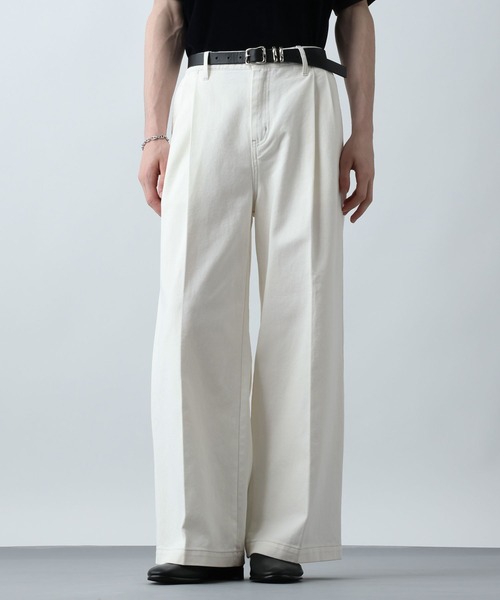 セール】ワイドデニムスラックスパンツ(HARE)（デニムパンツ）｜HARE