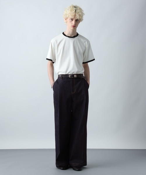 HARE（ハレ）の「ワイドデニムスラックスパンツ(HARE)（デニムパンツ 