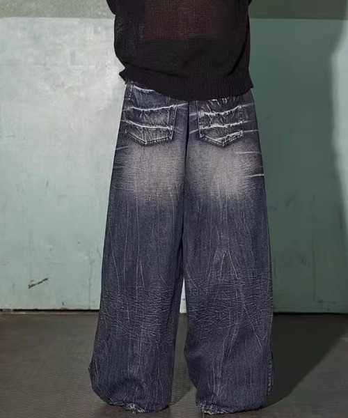 ヒゲ加工バギーデニム（デニムパンツ）｜SHIBUYA Zy.（シブヤジー）の
