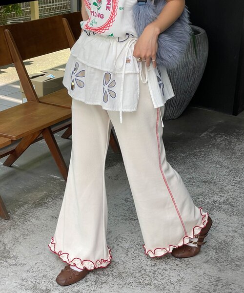 HELLO.SANFRANCISCO/ハローサンフランシスコ】コーデュロイ裾フリル