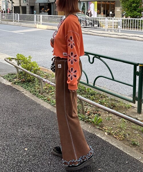 HELLO.SANFRANCISCO/ハローサンフランシスコ】コーデュロイ裾フリル