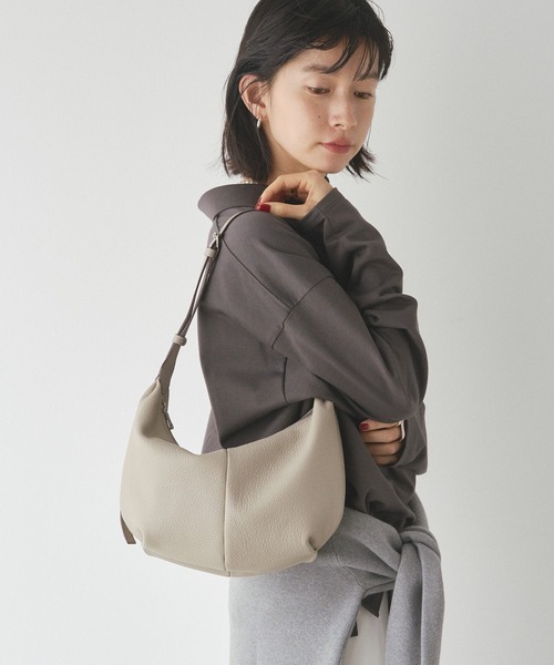 未使用級✨ russet オールレザー ショルダーバッグ シボ革 ブラック シボレザーショルダーバッグS（ショルダーバッグ）｜russet
