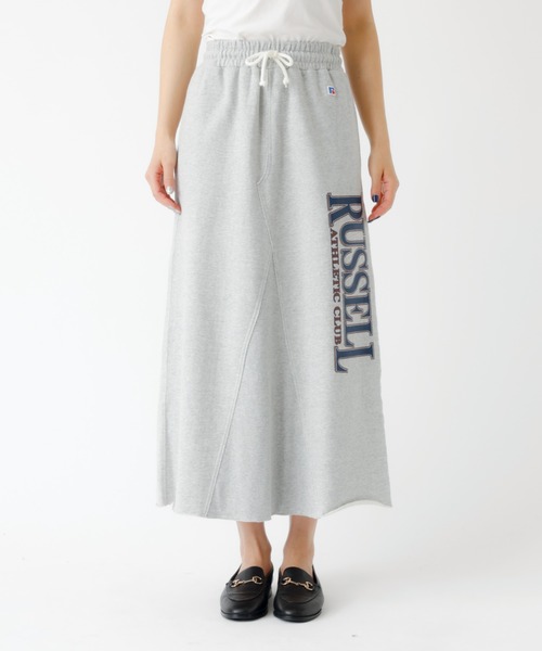 Russell Athletic(ラッセルアスレティック)の「【RUSSELL ATHLETIC/ラッセル アスレチック】Wmns Brushed SK/スウェットロングスカート/スウェット/スカート/ロング丈【WEB限定】(スカート・レディース・アイボリー/グレー・S/M)」の12枚目の写真