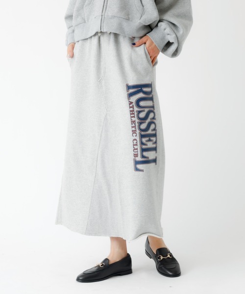 Russell Athletic(ラッセルアスレティック)の「【RUSSELL ATHLETIC/ラッセル アスレチック】Wmns Brushed SK/スウェットロングスカート/スウェット/スカート/ロング丈【WEB限定】(スカート・レディース・アイボリー/グレー・S/M)」の22枚目の写真
