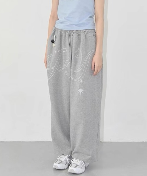 ViViDAY（ビビデー）の「天使の翼　バックプリントスウェットパンツ（スウェットパンツ・レディース・グレー/ブラック・M）」の8枚目の写真