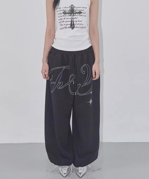 ViViDAY（ビビデー）の「天使の翼　バックプリントスウェットパンツ（スウェットパンツ・レディース・グレー/ブラック・M）」の13枚目の写真