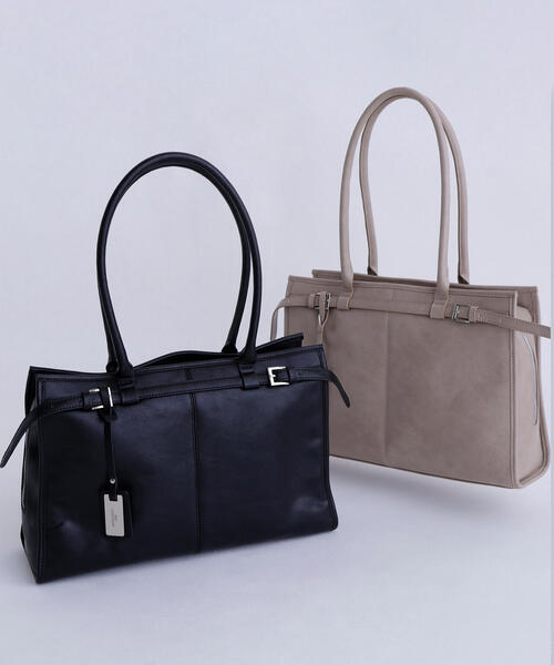 NATURAL BEAUTY BASIC(ナチュラルビューティーベーシック)の「◇ヴィントートバッグ(トートバッグ・レディース・ベージュ/ブラック・フリ-)」の3枚目の写真