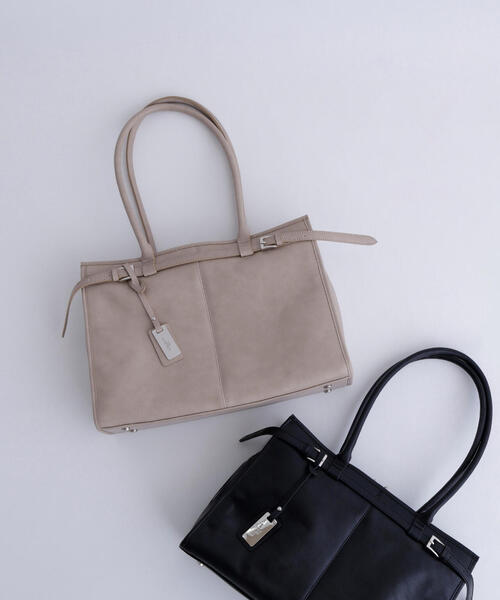 NATURAL BEAUTY BASIC(ナチュラルビューティーベーシック)の「◇ヴィントートバッグ(トートバッグ・レディース・ベージュ/ブラック・フリ-)」の1枚目の写真