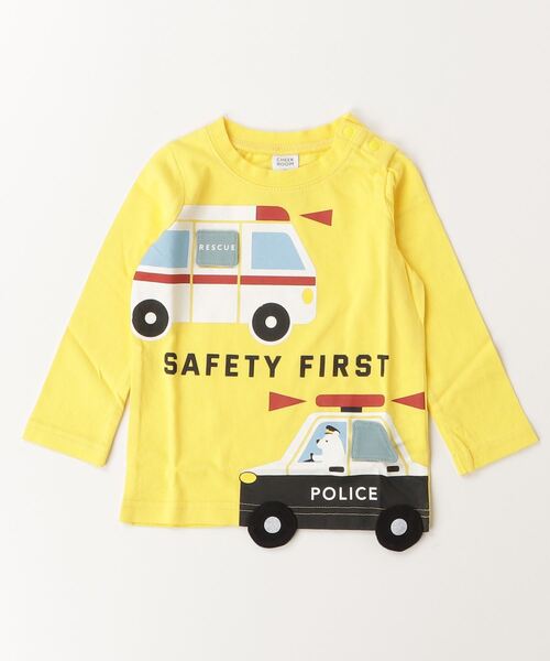 CHEEK ROOM（チークルーム）の「CHEEK ROOM/チークルーム 働く車　ロングＴシャツ（Tシャツ/カットソー・キッズ・アイボリー/イエロー/ラベンダー・80ｃｍ/90cm/100cm/110cm/120cm/130cm）」の10枚目の写真