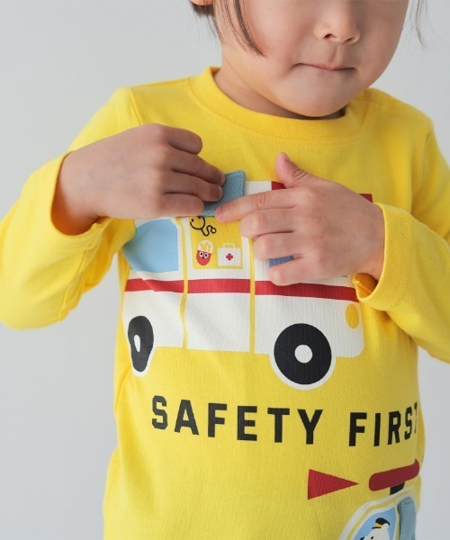 CHEEK ROOM（チークルーム）の「CHEEK ROOM/チークルーム 働く車　ロングＴシャツ（Tシャツ/カットソー・キッズ・アイボリー/イエロー/ラベンダー・80ｃｍ/90cm/100cm/110cm/120cm/130cm）」の19枚目の写真