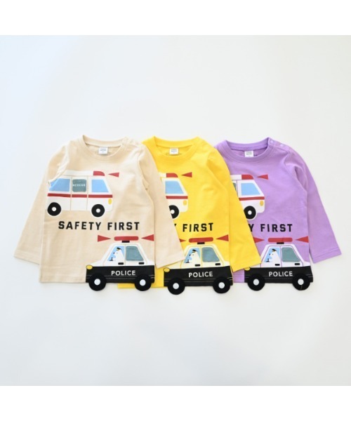 CHEEK ROOM（チークルーム）の「CHEEK ROOM/チークルーム 働く車　ロングＴシャツ（Tシャツ/カットソー・キッズ・アイボリー/イエロー/ラベンダー・80ｃｍ/90cm/100cm/110cm/120cm/130cm）」の22枚目の写真