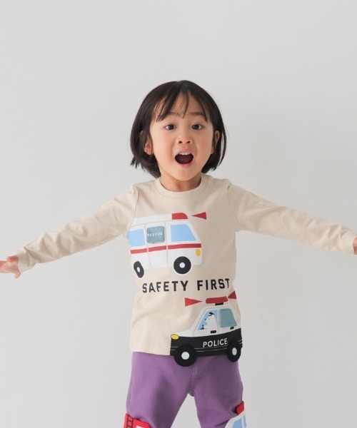 CHEEK ROOM（チークルーム）の「CHEEK ROOM/チークルーム 働く車　ロングＴシャツ（Tシャツ/カットソー・キッズ・アイボリー/イエロー/ラベンダー・80ｃｍ/90cm/100cm/110cm/120cm/130cm）」の11枚目の写真