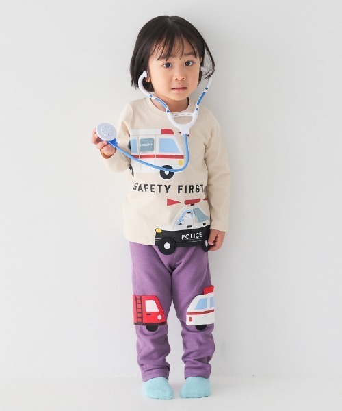 CHEEK ROOM（チークルーム）の「CHEEK ROOM/チークルーム 働く車　ロングＴシャツ（Tシャツ/カットソー・キッズ・アイボリー/イエロー/ラベンダー・80ｃｍ/90cm/100cm/110cm/120cm/130cm）」の13枚目の写真