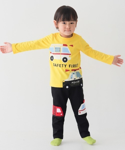 CHEEK ROOM（チークルーム）の「CHEEK ROOM/チークルーム 働く車　ロングＴシャツ（Tシャツ/カットソー・キッズ・アイボリー/イエロー/ラベンダー・80ｃｍ/90cm/100cm/110cm/120cm/130cm）」の18枚目の写真